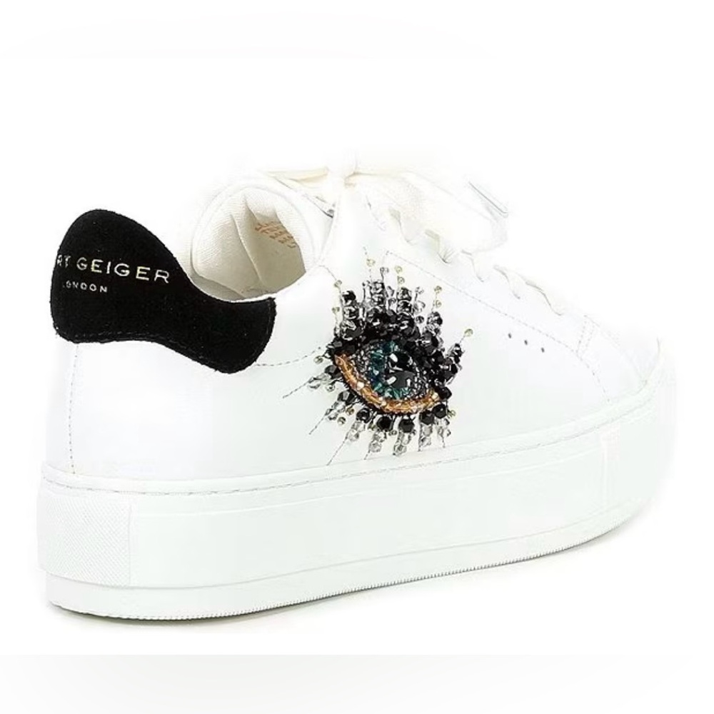 Kurt Geiger London, the Laney Embellished Eye
Leather Sneakers 38.5